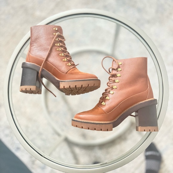 Tory Burch
Women's Miller Mixed-Materials Lug Sole Boot. 
Size 7.5 - Picture 2 of 12